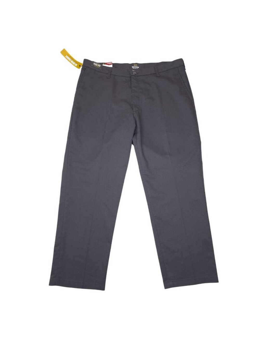 Lee Total Freedom Relaxed Fit Chino Pants 38x30 Flex2Fit Waistband Charcoal